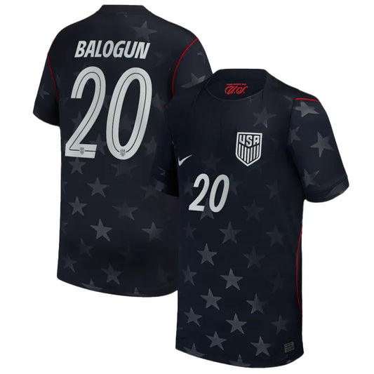 Folarin Balogun USMNT Nike Youth 2026 Away Stadium Jersey
