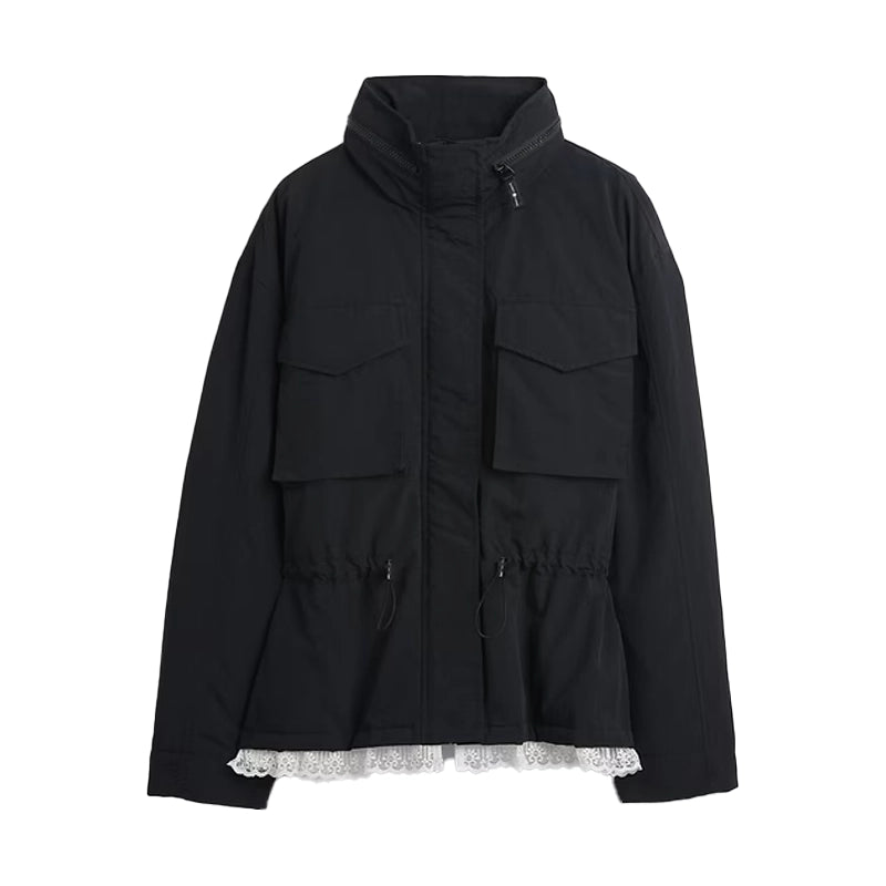 Gap × Sandy Liang Lace-Trim Cinched Jacket