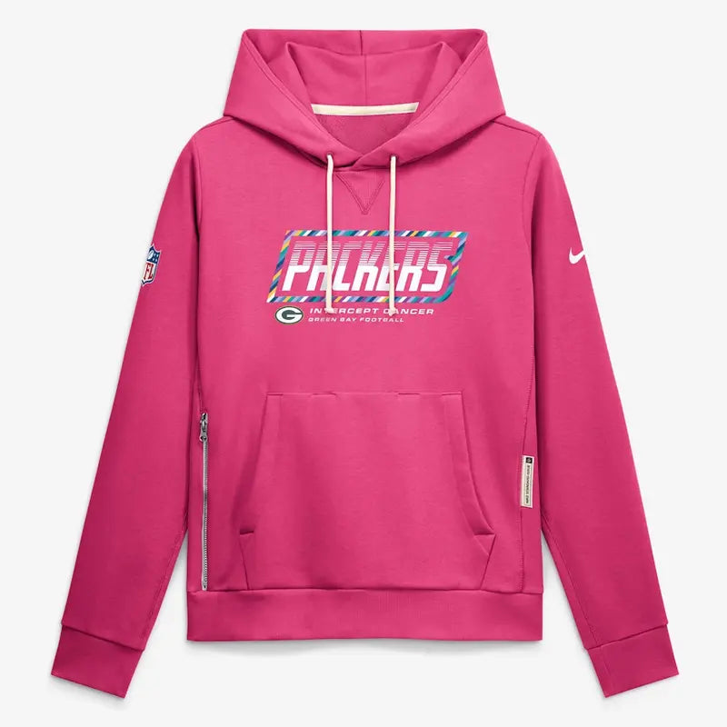Green Bay Packers Nike Pink 2026 NFL Crucial Catch Hoodie