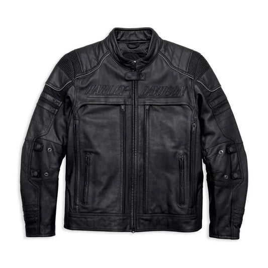 Harley-Davidson Black Solid Leather Jacket