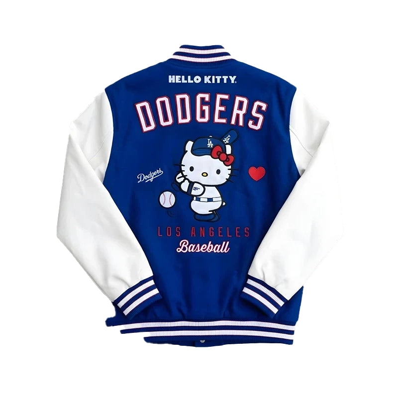 Hello Kitty Dodgers Varsity Jacket