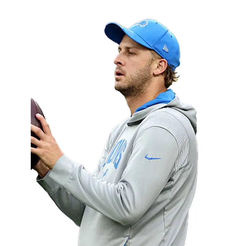 Jared Goff 2026 Detroit Lions Grey Hoodie