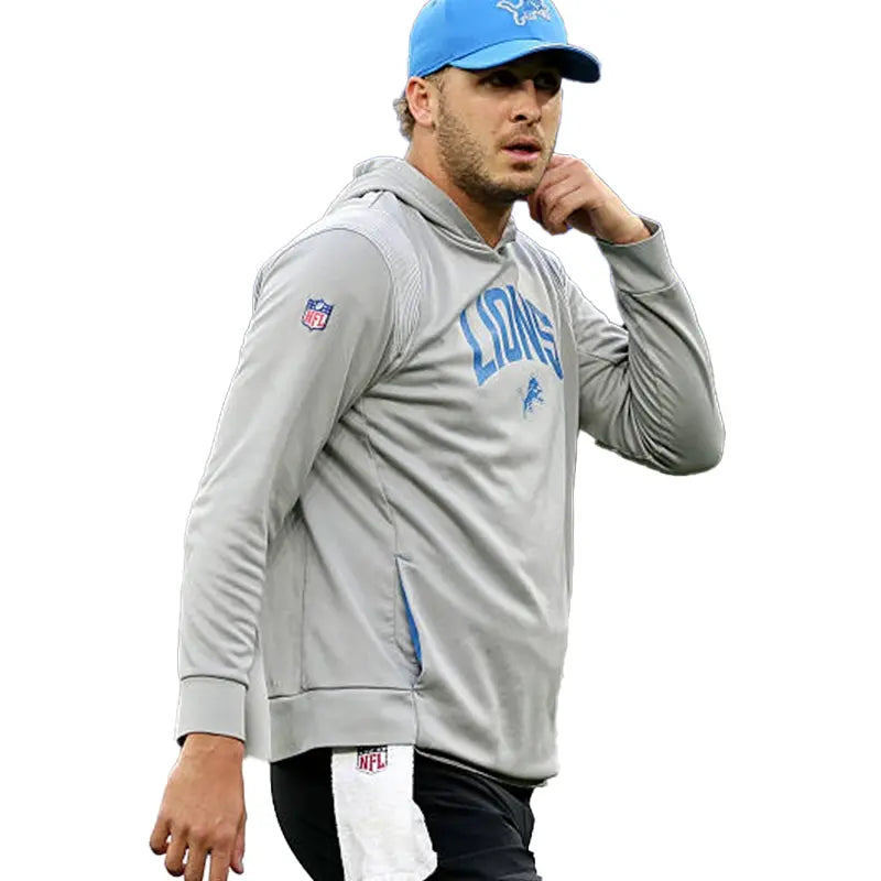 Jared Goff 2026 Detroit Lions Grey Hoodie
