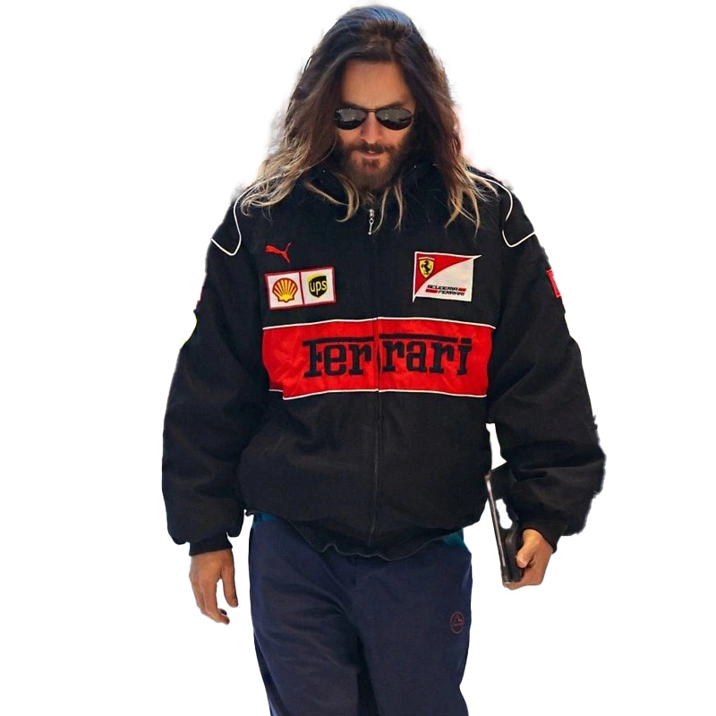 Jared Leto Vintage Ferrari F1 Jacket