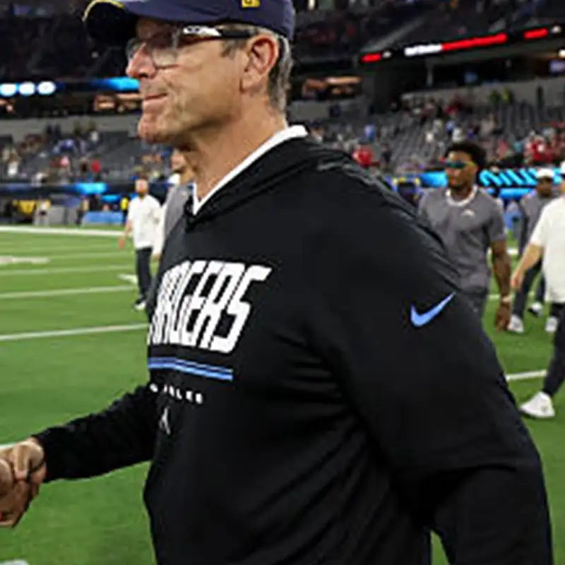 Jim Harbaugh Preseason 2026 Chargers Long Sleeve Hooded T-Shirt