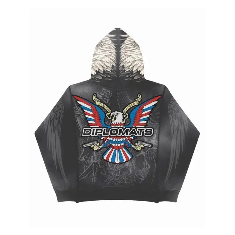 Jim Jones Eagle Head Full Zip-Up Hoodie