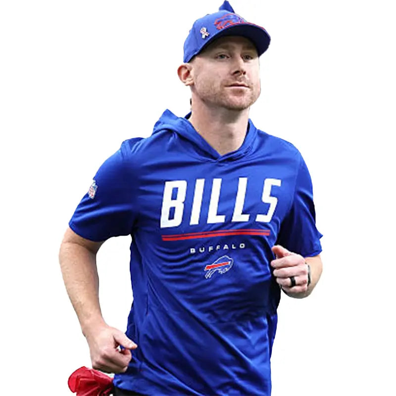Joe Brady 2026 Buffalo Bills Short Sleeve Hooded T-Shirt
