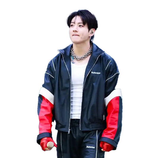 BTS World Tour Stanford Jungkook Nahmias Leather Jacket