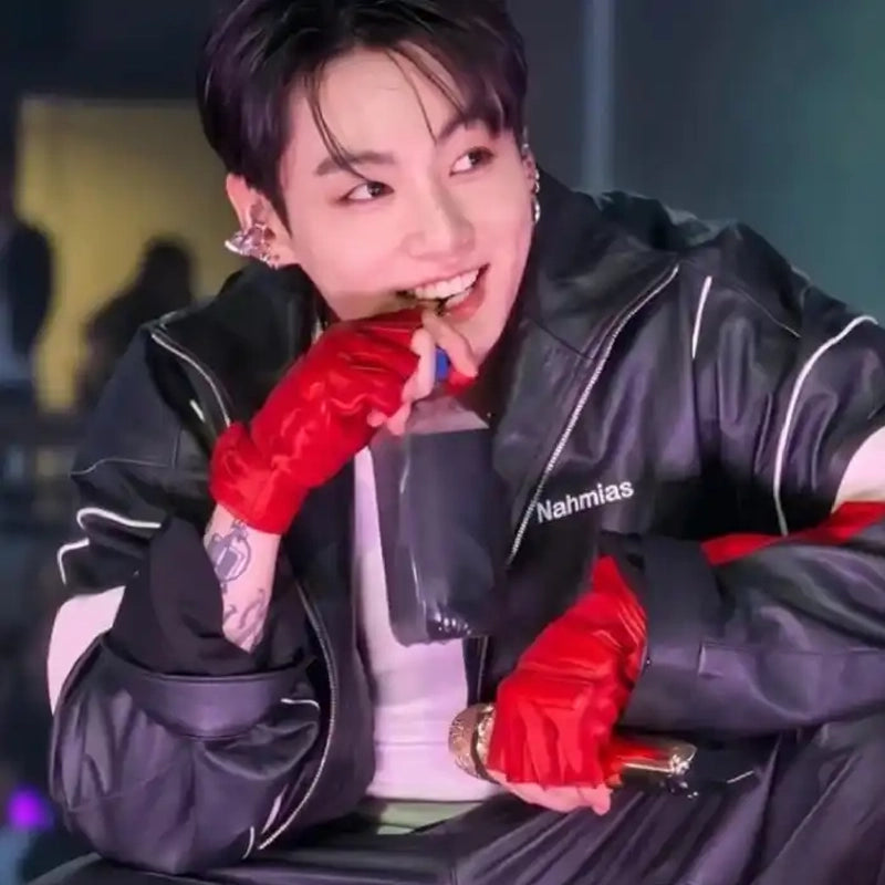BTS World Tour Stanford Jungkook Nahmias Leather Jacket