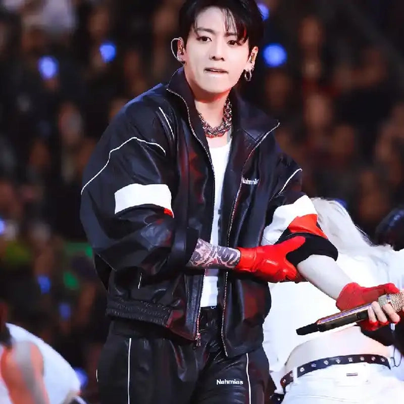 BTS World Tour Stanford Jungkook Nahmias Leather Jacket