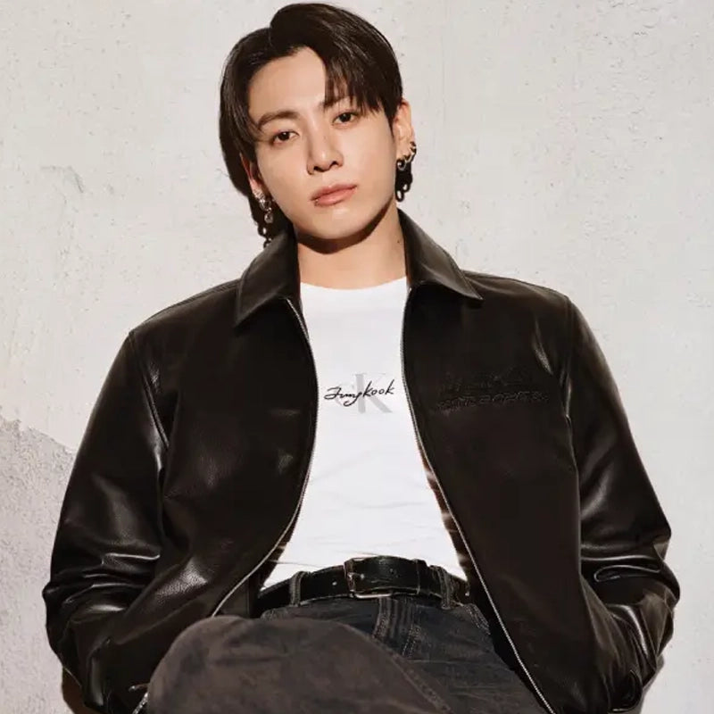 Jungkook Calvin Klein Leather Jacket