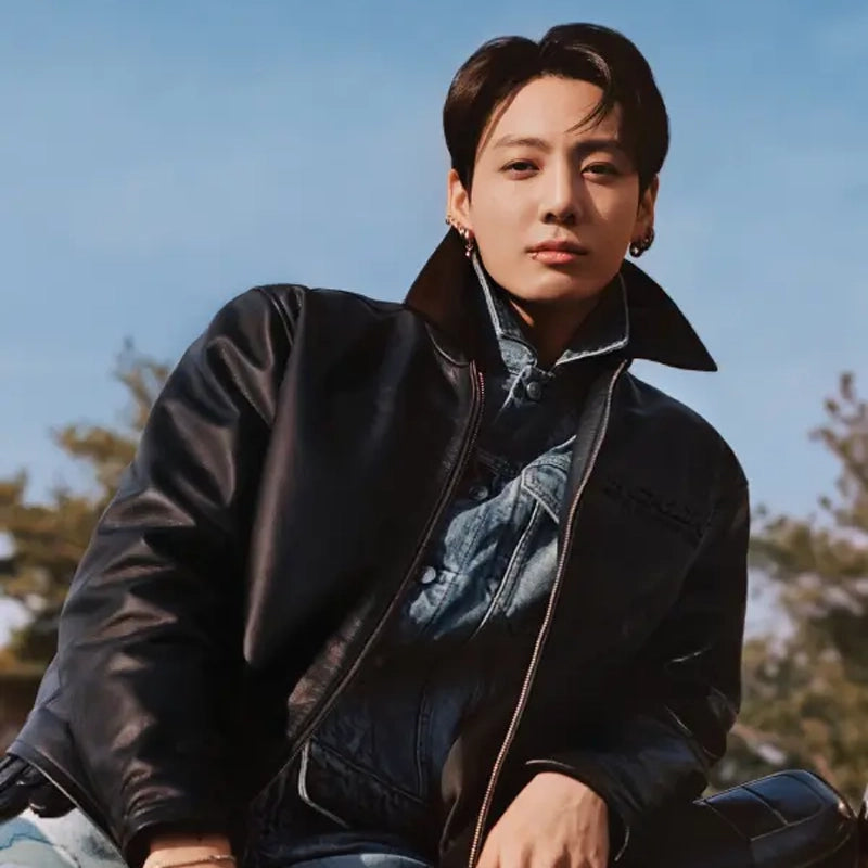 Jungkook Calvin Klein Leather Jacket