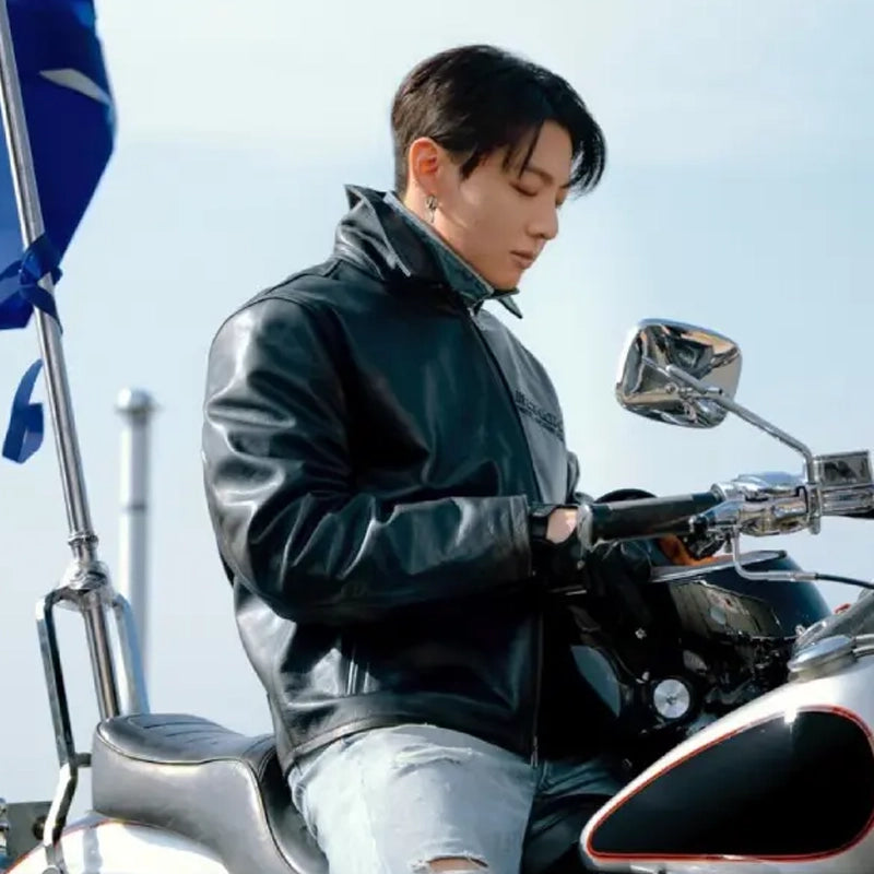 Jungkook Calvin Klein Leather Jacket