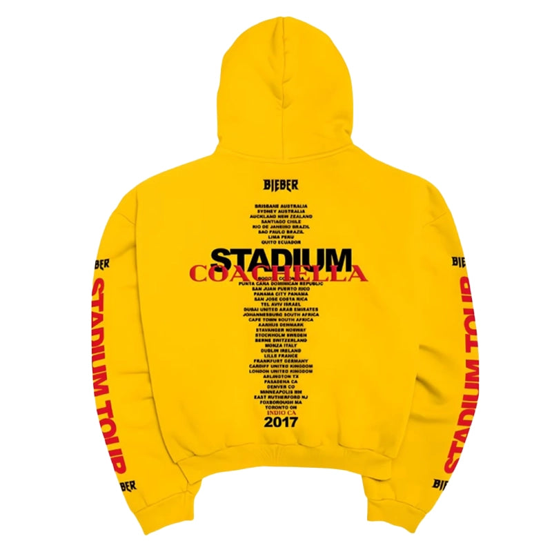 Justin Bieber Coachella Weekend 2 SKYLRK Yellow Hoodie