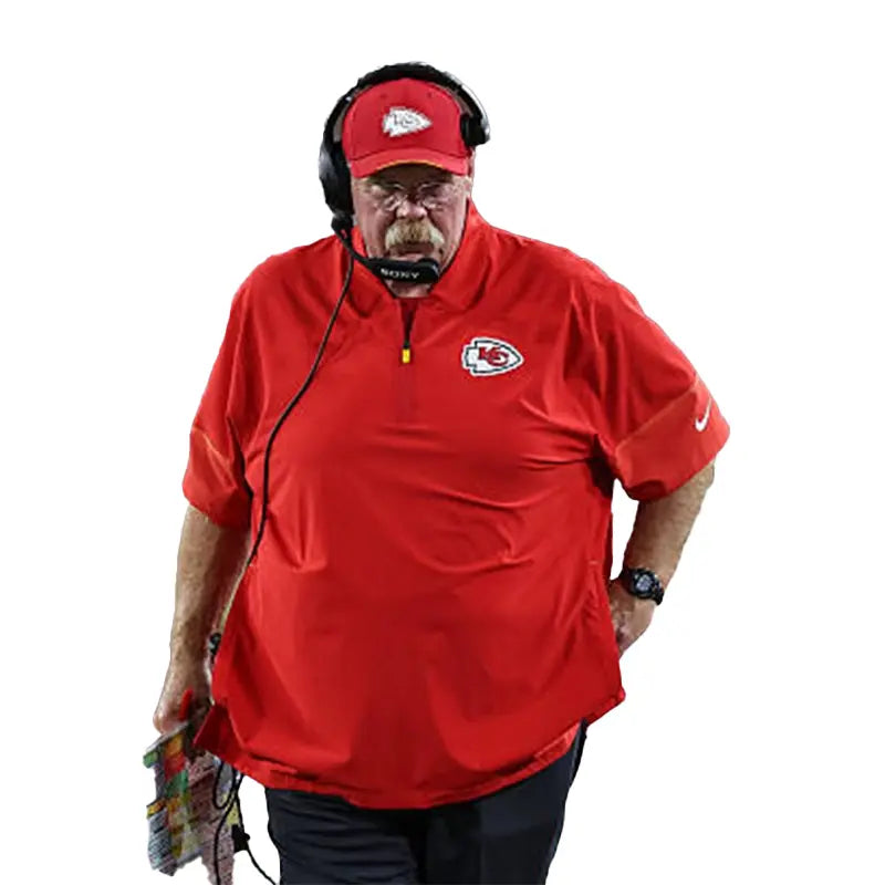 Andy Reid Preseason 2026 Chiefs Sideline Half-Zip Jacket