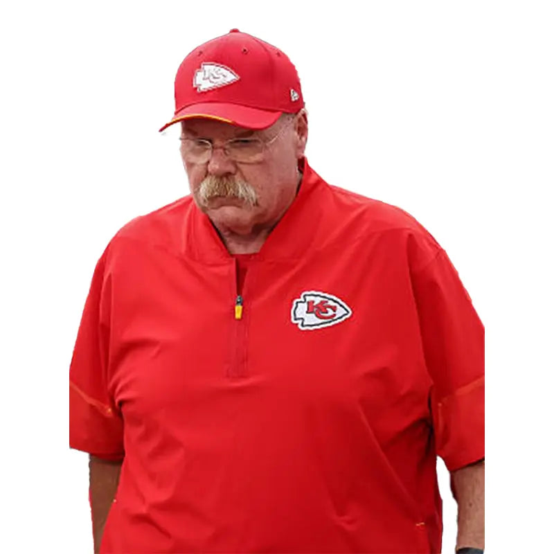 Andy Reid Preseason 2026 Chiefs Sideline Half-Zip Jacket