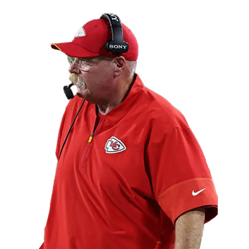 Andy Reid Preseason 2026 Chiefs Sideline Half-Zip Jacket