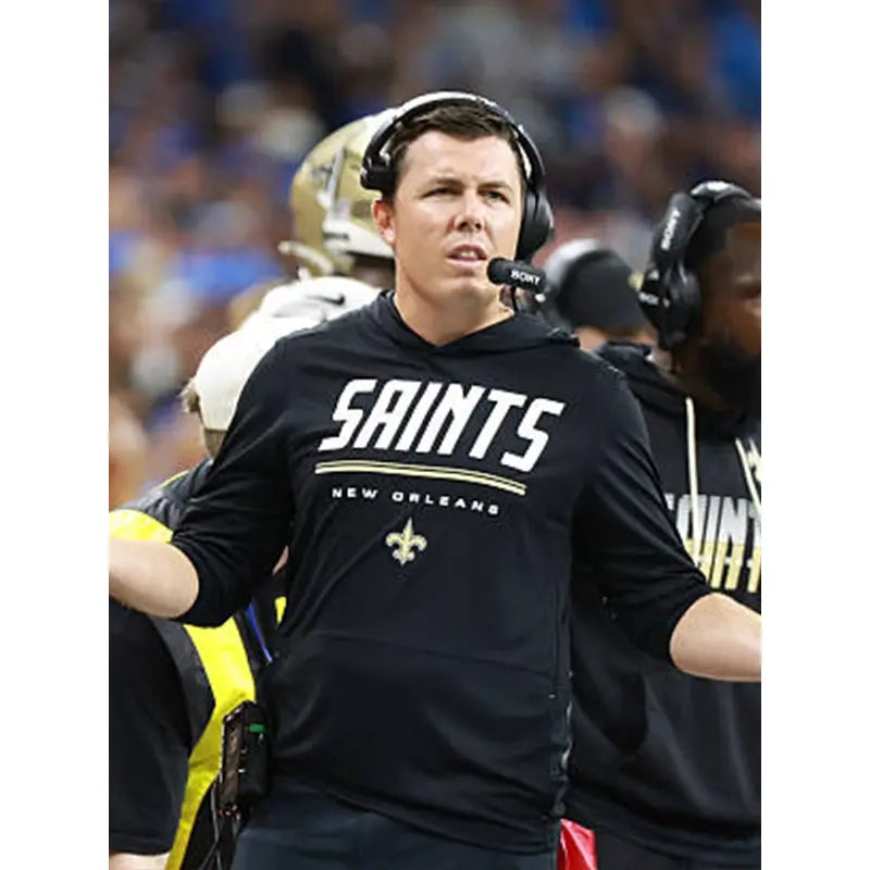 Kellen Moore 2026 Saints Sideline Long Sleeve Hooded T-Shirt