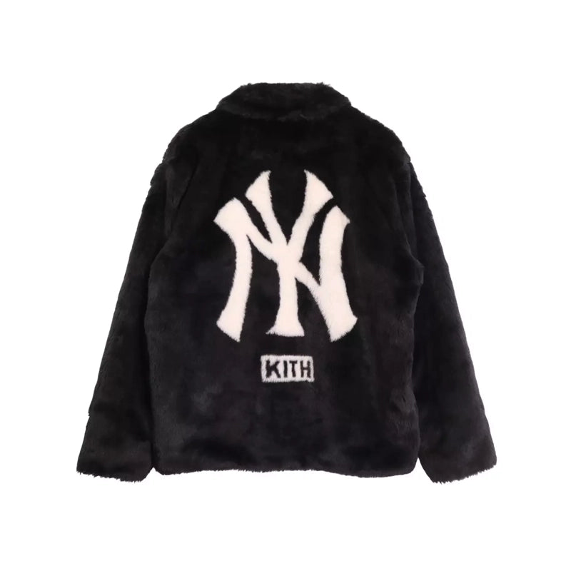 Kith New York Yankees Faux Fur Coaches Jacket
