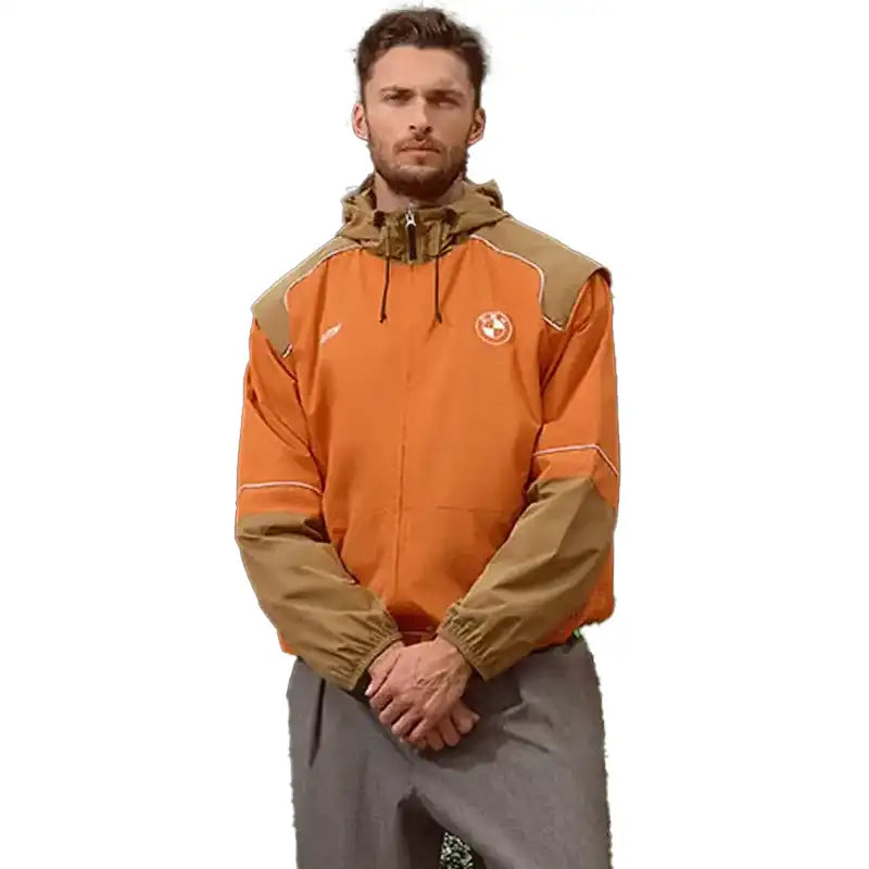Kith for BMW 2026 Orange Zip Windbreaker Jacket