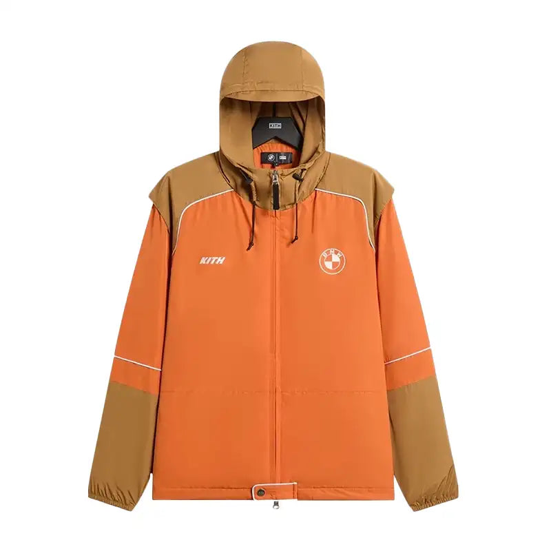Kith for BMW 2026 Orange Zip Windbreaker Jacket