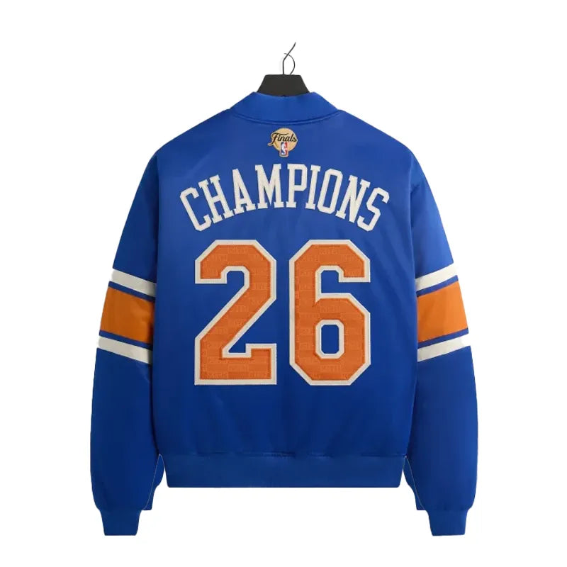 Kith for the New York Knicks 2026 Champions Satin Bomber Jacket