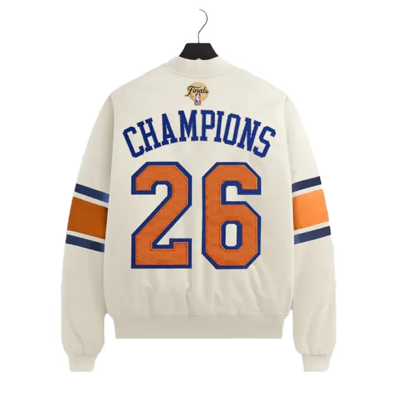 Kith for the New York Knicks 2026 Champions Satin Bomber Jacket