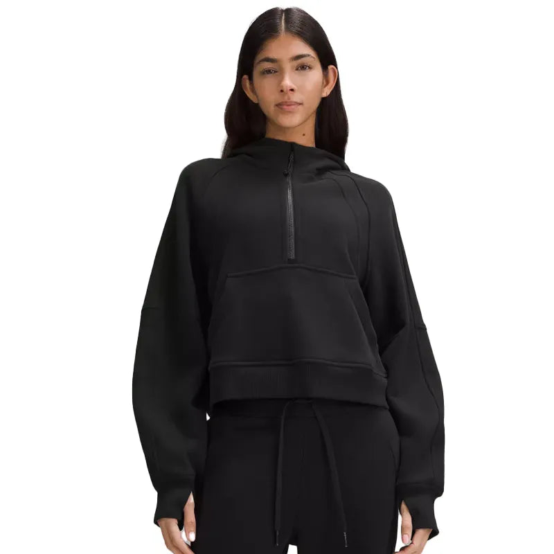 Lululemon Scuba Oversized Half Zip Black Hoodie