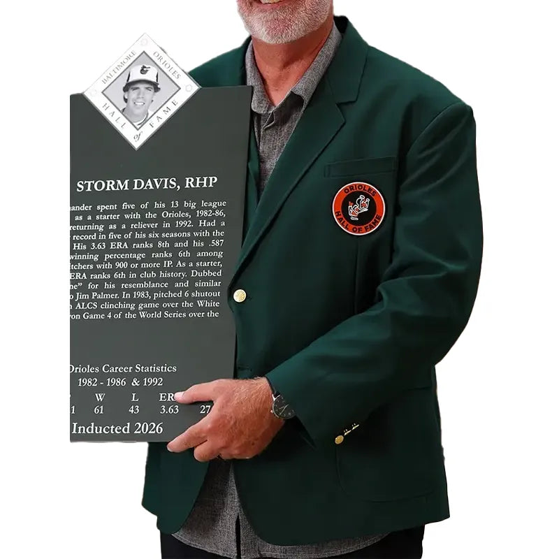Chris Davis Orioles Hall of Fame Green Blazer