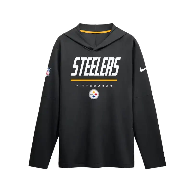 Pittsburgh Steelers Nike Sideline Game On Long Sleeve Hooded T-shirt