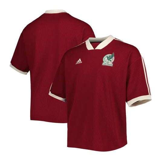 Adidas Burgundy Mexico National Team Icon Jersey