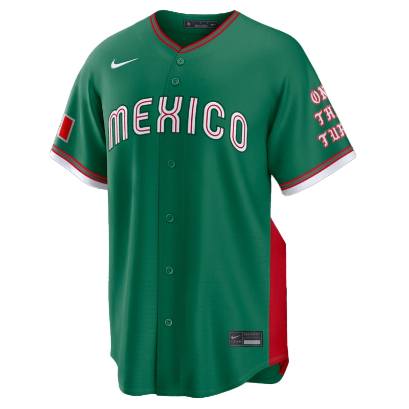 Mexico Baseball Nike x Born x Raised 2026 World Baseball Green Jersey