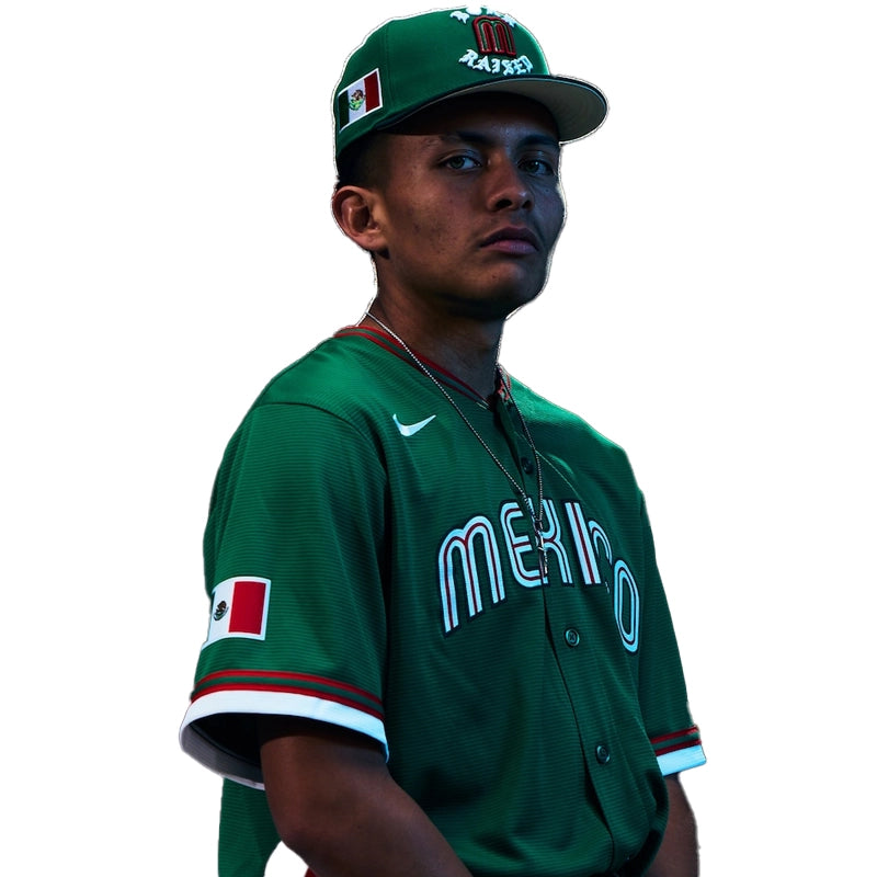 Mexico Baseball Nike x Born x Raised 2026 World Baseball Green Jersey