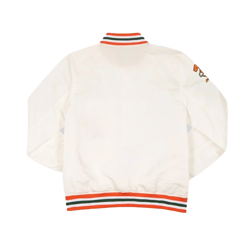 Miami Hurricanes Whiteout Bomber Jacket