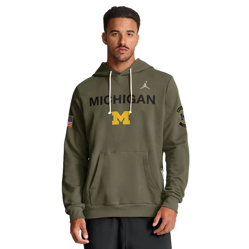 Michigan Wolverines Jordan Brand Military Hoodie