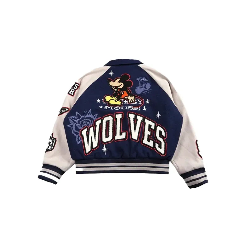 Mickey Mouse Wolves Club Rudy Letterman Jacket