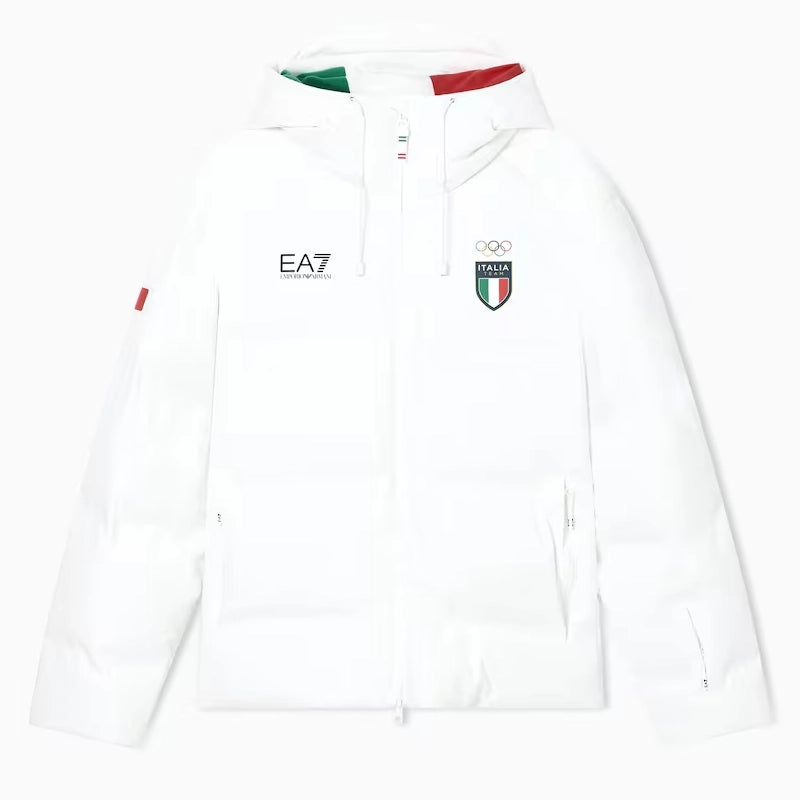 Winter Olympics 2026 Team Italy EA7 Emporio Armani Ski Puffer Jacket