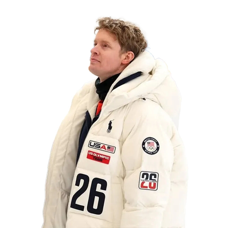 Evan Bates Winter Olympics 2026 Team USA Flagbearer Jacket