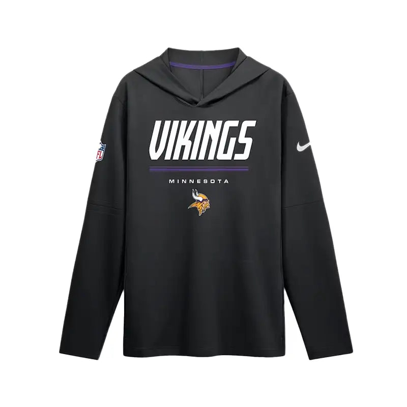 Minnesota Vikings 2026 Sideline Long Sleeve Hooded T-Shirt