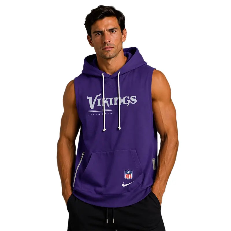 Minnesota Vikings 2026 Sideline Sleeveless Hoodie