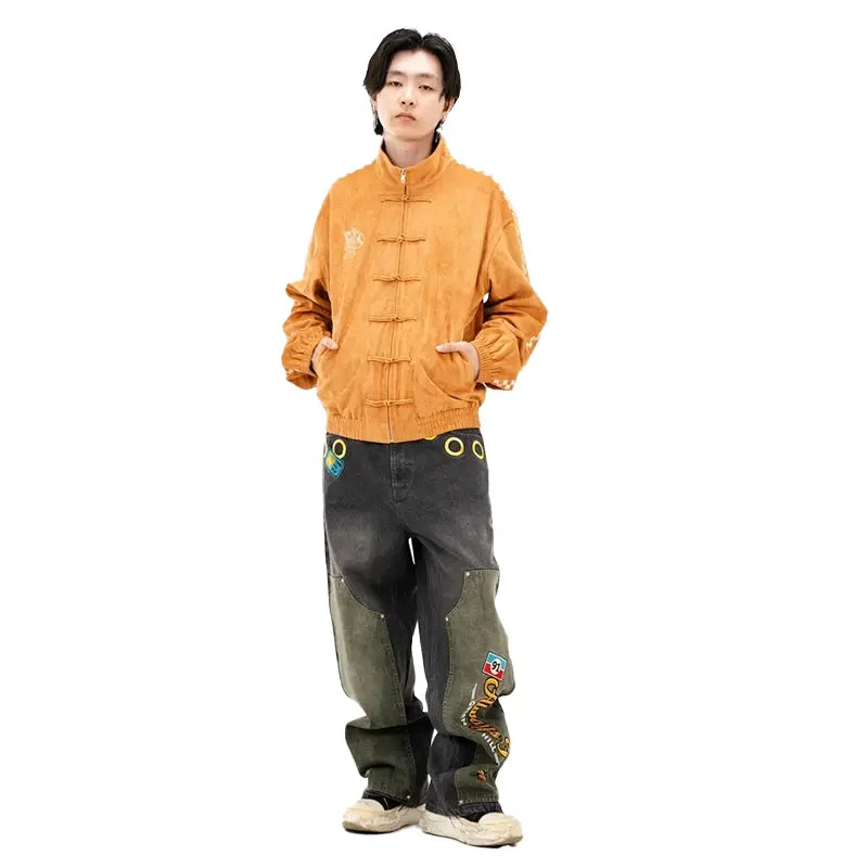 Neptun x Sonic Orange Suede Jacket