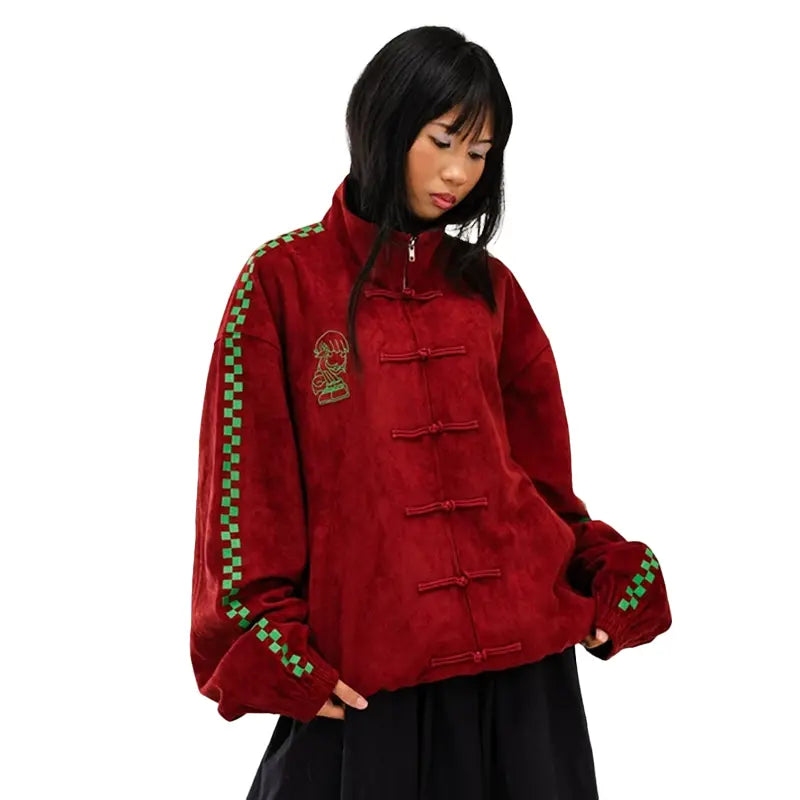 Neptun x Sonic Red Suede Jacket