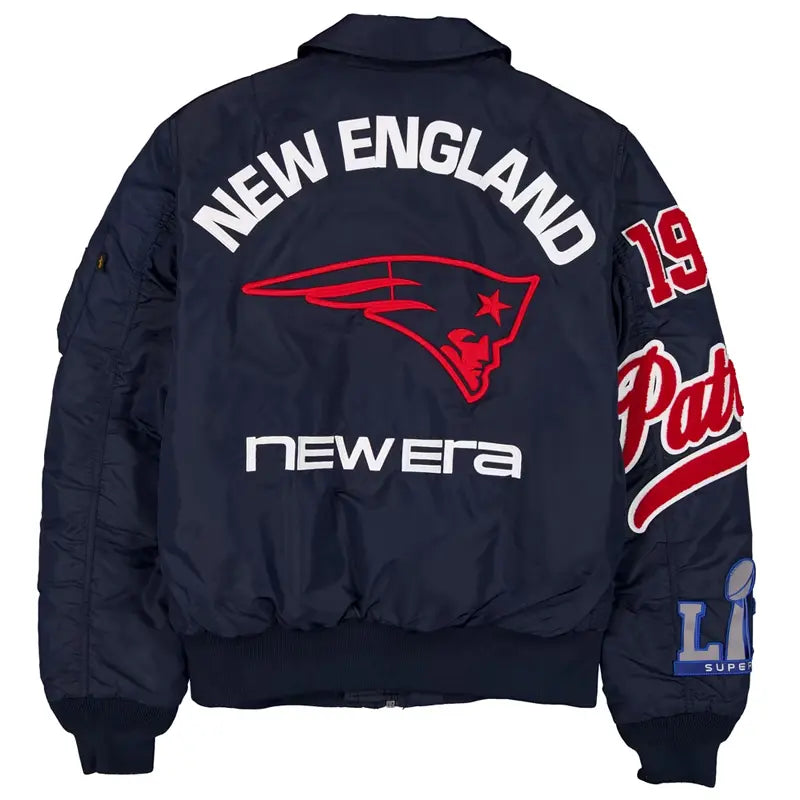 New England Patriots New Era x Alpha Industries Navy MA-1 Jacket