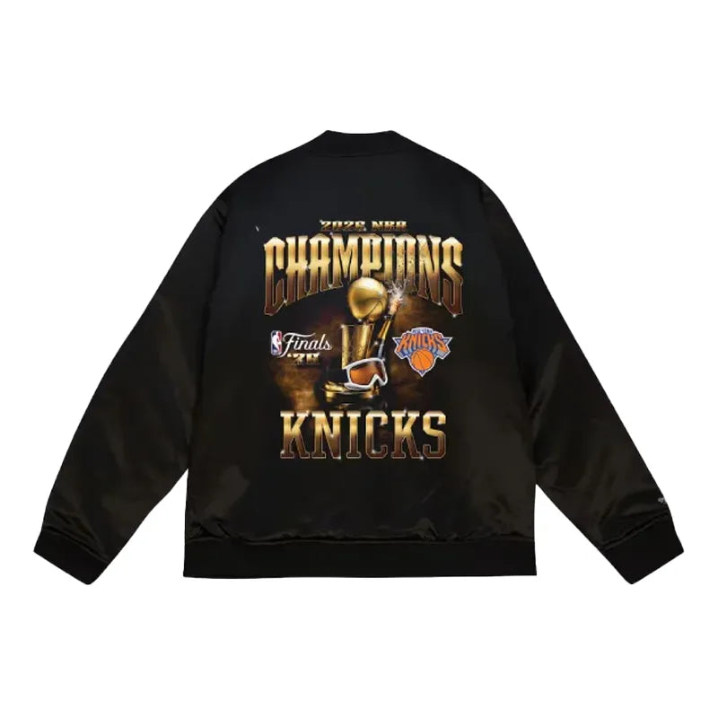 New York Knicks 2026 NBA Finals Champions Satin Jacket