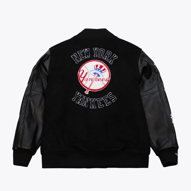 New York Yankees Black Out Collection Vintage Varsity Jacket