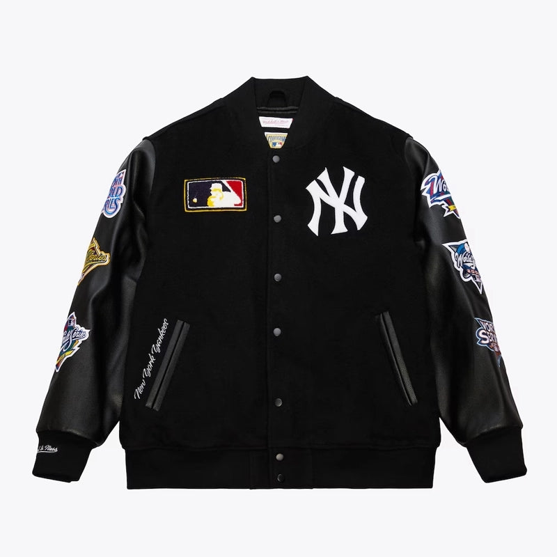 New York Yankees Black Out Collection Vintage Varsity Jacket