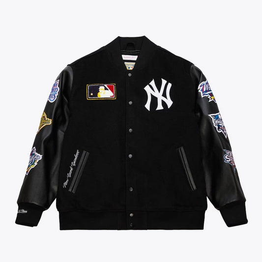 New York Yankees Black Out Collection Vintage Varsity Jacket