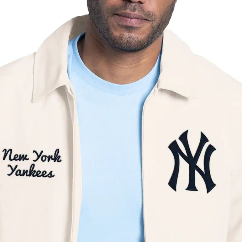 New York Yankees Starter White Franchise Full-Zip Jacket