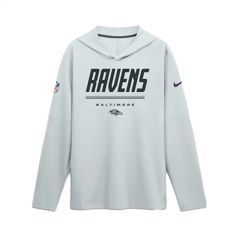 Baltimore Ravens 2026 Sideline Long Sleeve Hooded T-Shirt