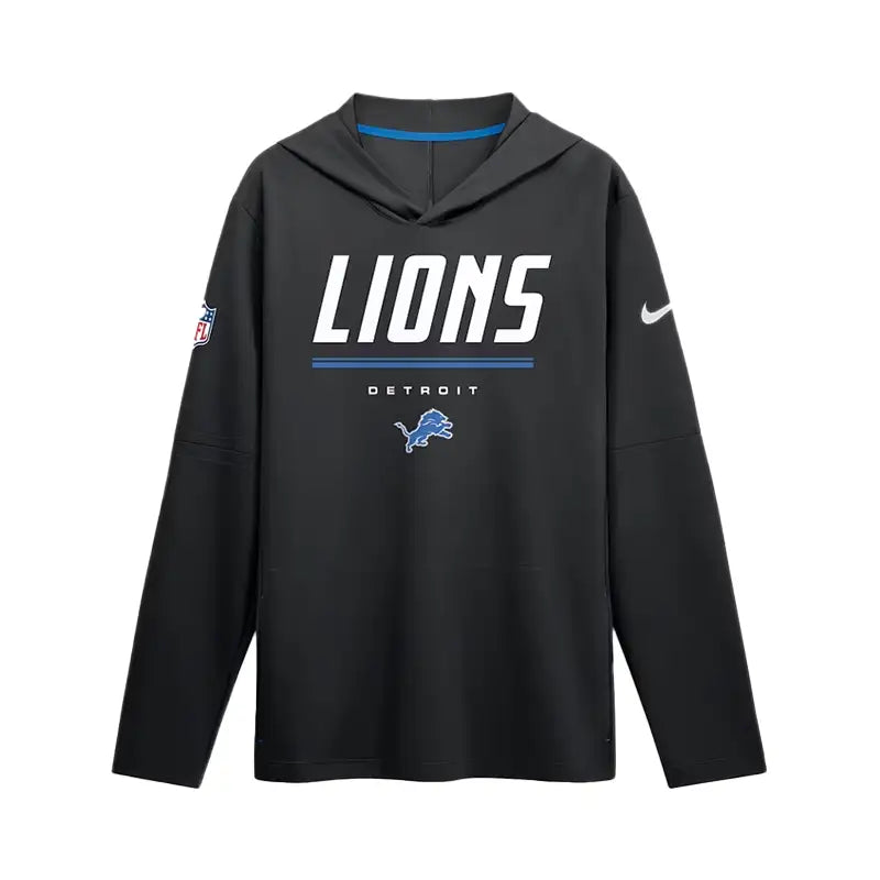 Detroit Lions 2026 Sideline Long Sleeve Hooded T-Shirt